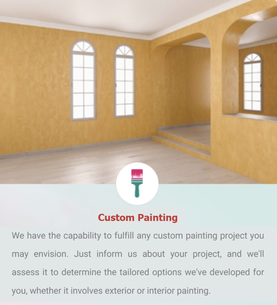 custom painting jobs for indoor and outdoor